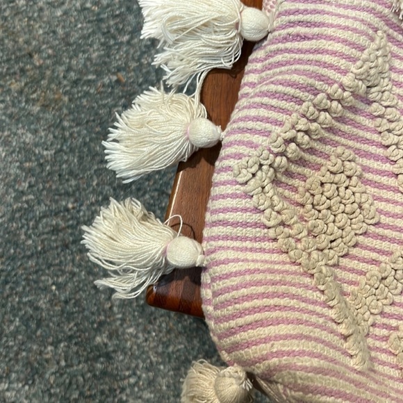 𝅺CLOTH Hobo Tote Bag with fringe and woven fabric - Picture 3 of 10